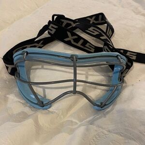 STX Women's Lacrosse Goggles - Light Blue and Gray